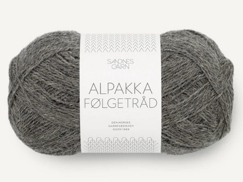 Włóczka Sandnes Garn Alpakka Folgetrad 1053 ciemny szary melanż