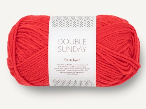 Włóczka Sandnes Garn Double Sunday czerwony mak 4008 by PetiteKnit