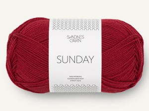 Włóczka Sandnes Garn Sunday głęboka czerwień 4236