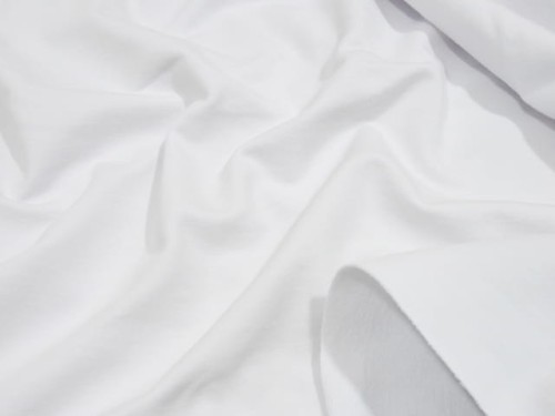 Dresówka z elastanem 250g biała dzianina dresowa pętelka bawełna