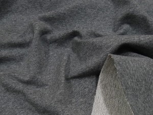 Dresówka z elastanem 290g ciemny szary melanż dzianina dresowa pętelka bawełna
